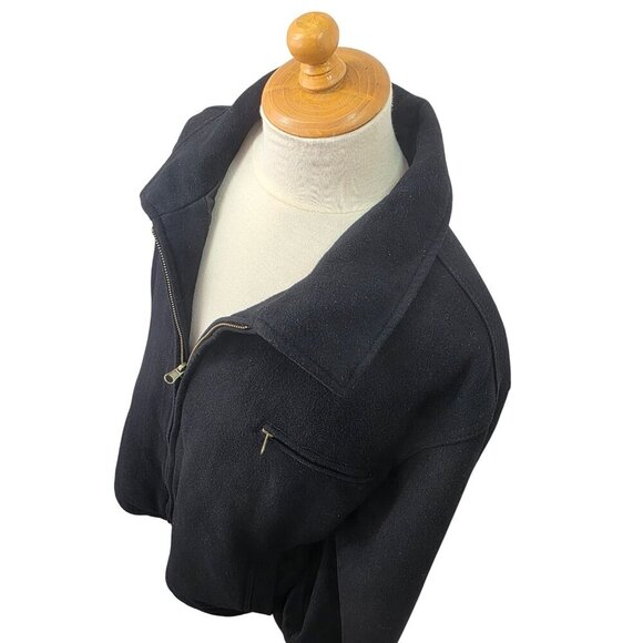 F.R. Tripler Y2K Wool Blnd Full Zip Jacket Men Sz 2XL Black Minimalist Coat - Picture 3 of 12